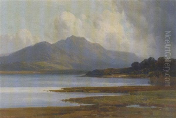 The Trossachs From Loch Achray, Scotland Oil Painting by Frederick John Widgery