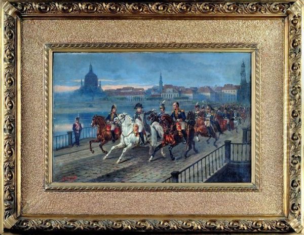 Wjazd Napoleona Oil Painting by Joseph Ii Brodowski