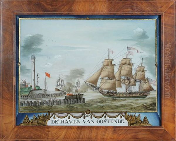 De Haven Van Oostende Oil Painting by Wenzeslaus Wieden