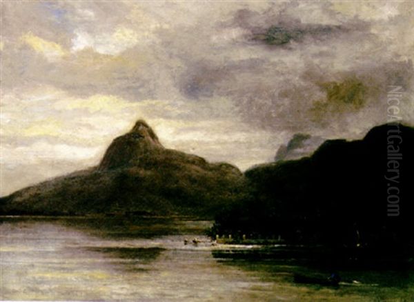 Lagoa Bei Rio De Jainero Oil Painting by Bernhard Wiegandt