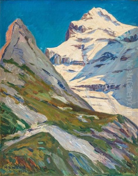 Der Eiger Oil Painting by Hans Beat Wieland