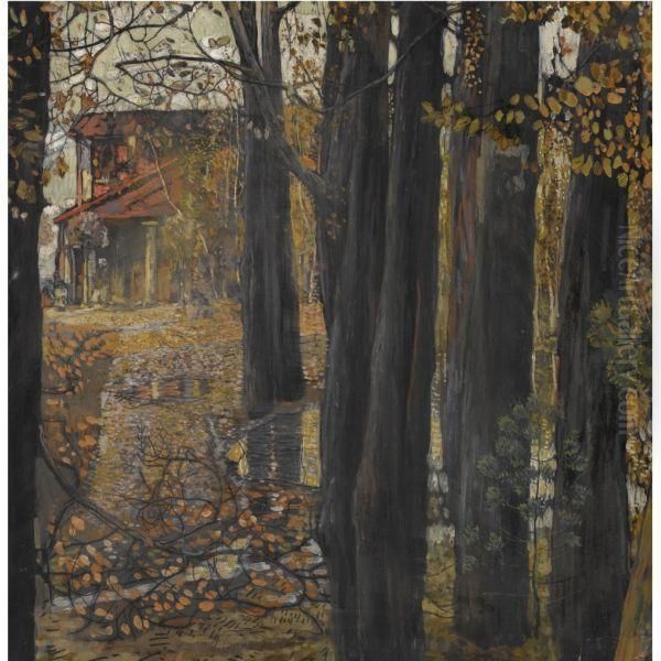 Autumn Landscape Oil Painting by Isaak Israilevich Brodsky