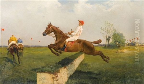 Jump! Oil Painting by Artur Wielogtowski