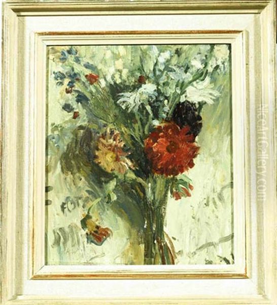 Sommerlicher Blumenstrauss Oil Painting by Walter Kurt Wiemken