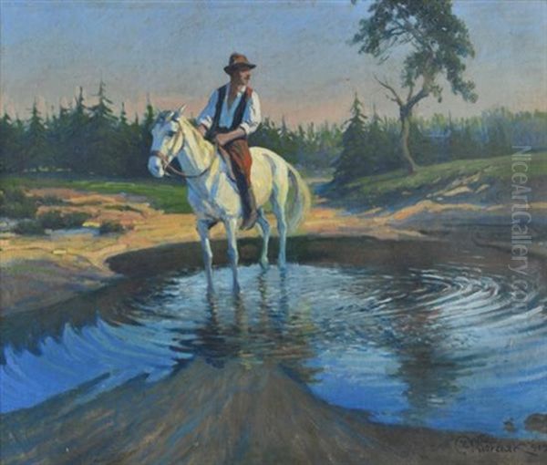 Horseman Oil Painting by Zygmunt Wierciak