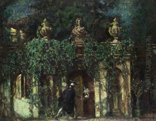 In Den Prager Garten Oil Painting by Alois Wierer