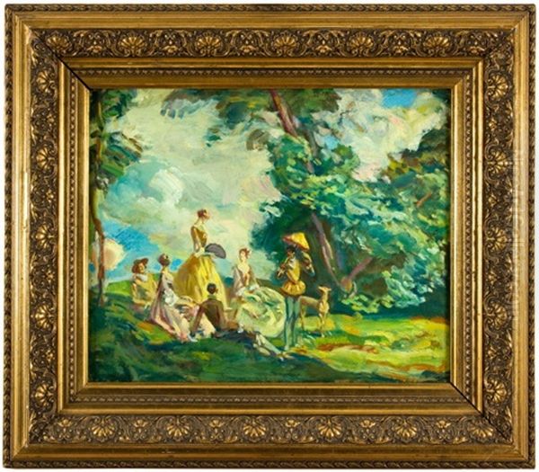 Piknik Oil Painting by Alois Wierer