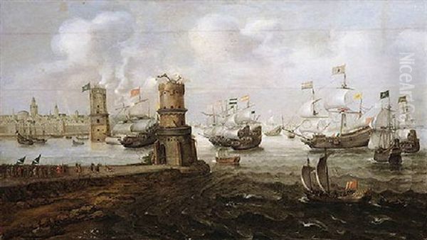 The Capture Of Damietta Oil Painting by Cornelis Claesz van Wieringen