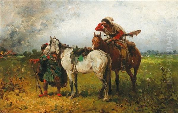 The Patrol by Alfred von Wierusz-Kowalski