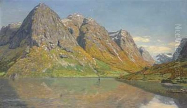 Fra Fosnaes, Opstryn Oil Painting by Anders Guttormsen Wigdahl