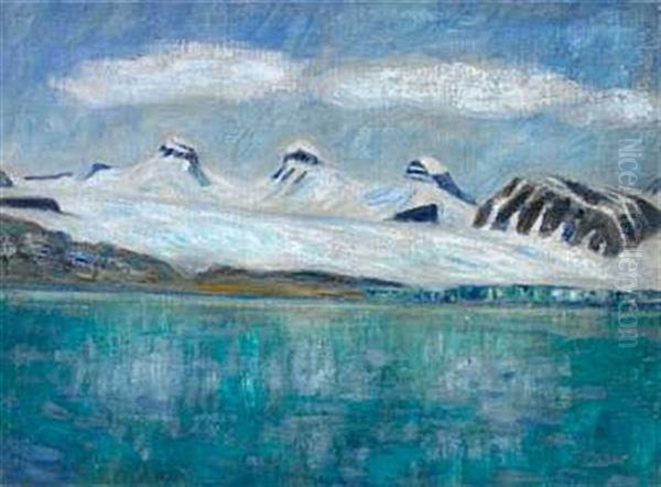 Tre Kroner Kingsbay Spitsbergen Oil Painting by Michaloff Wigdehl