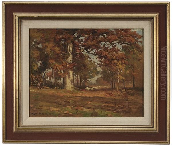 Autumn Landscape With Sheep Oil Painting by Carleton Wiggins