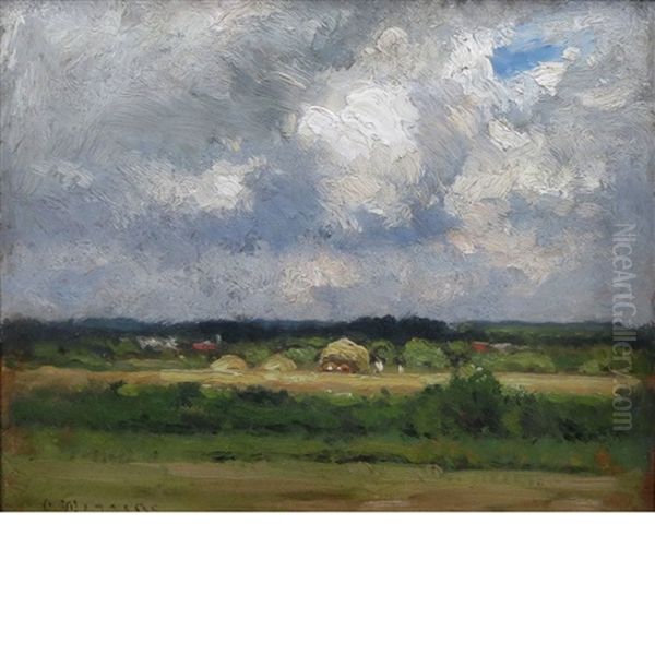 Haying Oil Painting by Carleton Wiggins