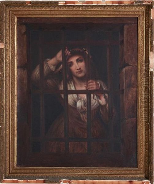 Charlotte Corday In Prison (after Charles Louis Muller) Oil Painting by Thomas Wightman