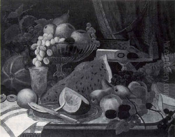 Still Life With Fruit Oil Painting by Thomas Wightman