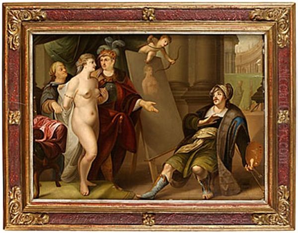 Apelles Och Campaspe Oil Painting by Gerard Wigmana