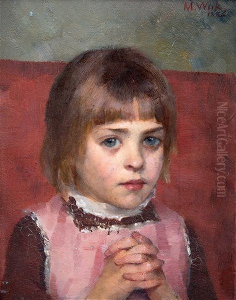 Young Girl Oil Painting by Maria Wiik