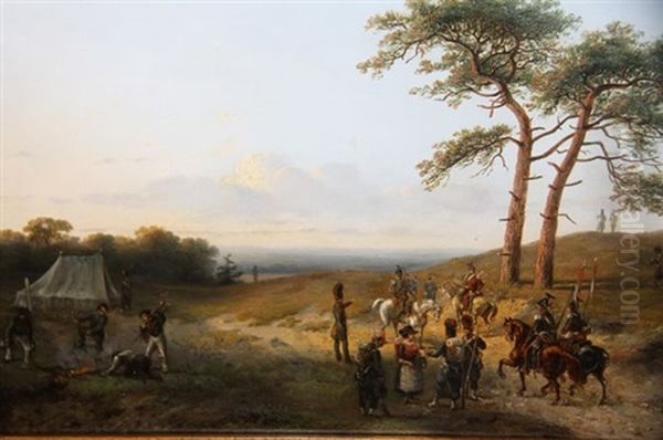 Marketentster Bij Het Kampement Oil Painting by Anthonie Jacobus van Wijngaerdt