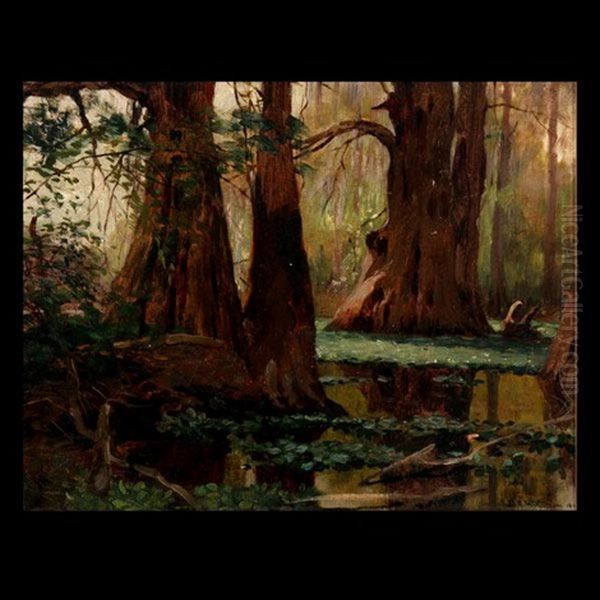 Florida Marsh Oil Painting by Bror Anders Wikstrom