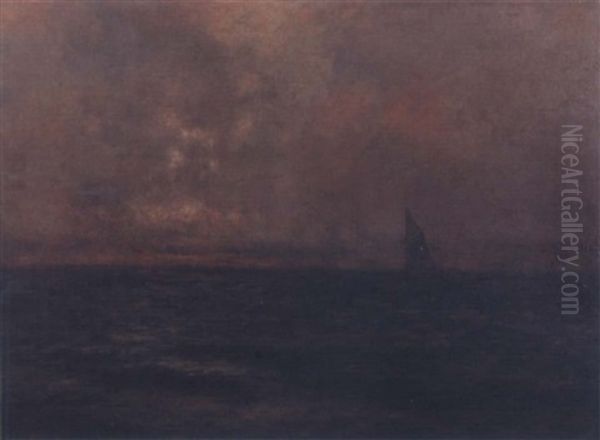 Sailing Ship On Lake Pontchartrain Oil Painting by Bror Anders Wikstrom