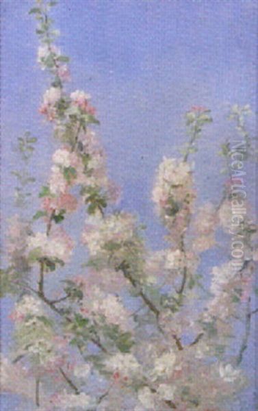 Blomstrende Grene Oil Painting by August Wilckens