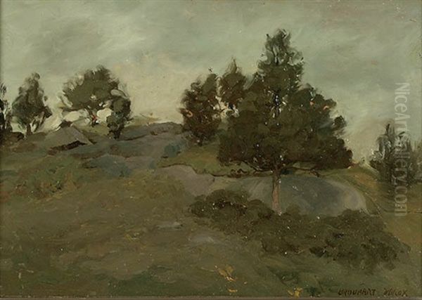 Rocky Landscape Oil Painting by Urquhart Wilcox