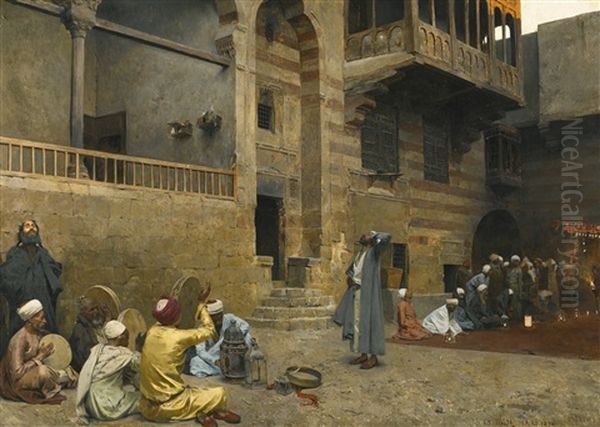 A Mystic, Cairo Oil Painting by Charles Wilda