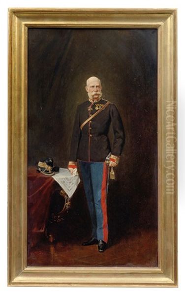 Kaiser Franz Joseph I. Von Osterreich Oil Painting by Heinrich Gottfried Wilda