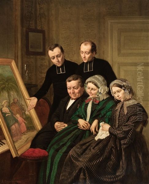 The Dilettantes Oil Painting by August De Wilde