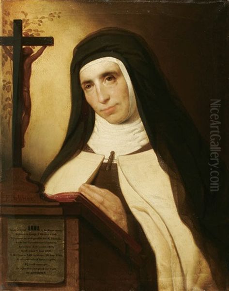 Blessed Anne Of Bartholomew Oil Painting by Frans De Wilde