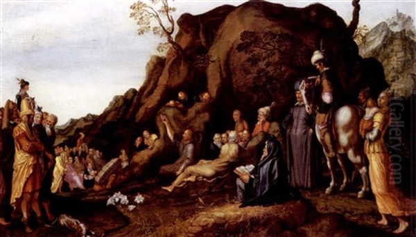 The Sermon On The Mount Oil Painting by Jan Willemsz. van der Wilde