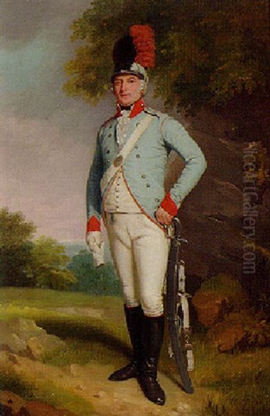 Portrait Of John, 5th Baron Farnham, P.c., Colonel Of The Cavan Militia Oil Painting by Samuel de Wilde