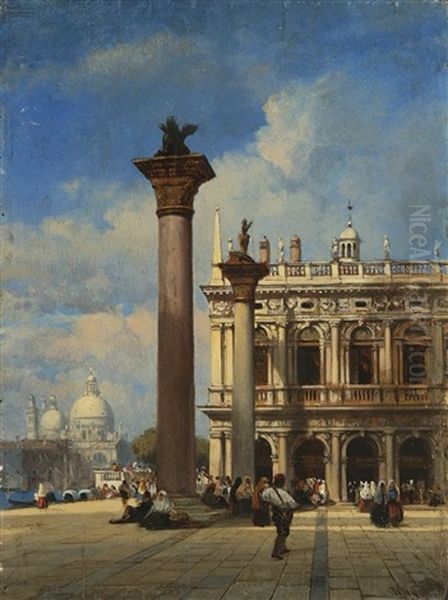 Ansichten Von Venedig (pair) Oil Painting by William Wilde