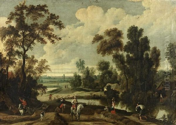 An Extensive River Landscape by Jan Wildens