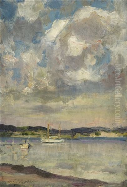 Clouds - Peconic Bay Oil Painting by Irving Ramsey Wiles