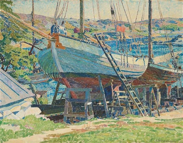 Varvet (the Wharf) Oil Painting by Carl Wilhelm Wilhelmson