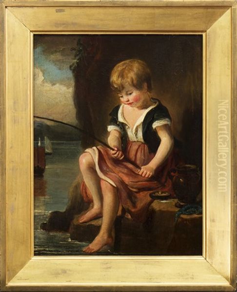 Boy Fishing Oil Painting by Sir David Wilkie