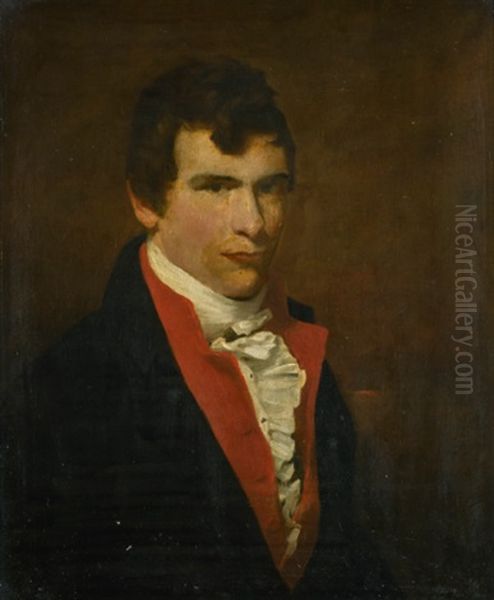 Portrait Of Mr David Hill, Half-length, Wearing Blue Oil Painting by Sir David Wilkie