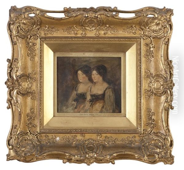 The Misses Mary And Elizabeth Clerk, Sisters Of Lord Eldin Oil Painting by Sir David Wilkie