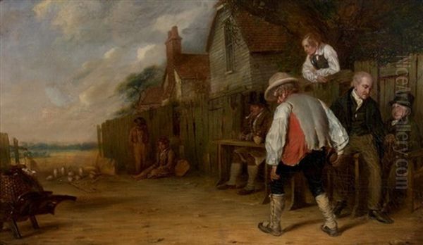 Les Joueurs De Quilles Oil Painting by Sir David Wilkie