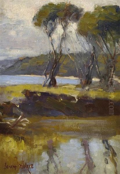 Coastal View, Mornington Oil Painting by Leslie Andrew Wilkie