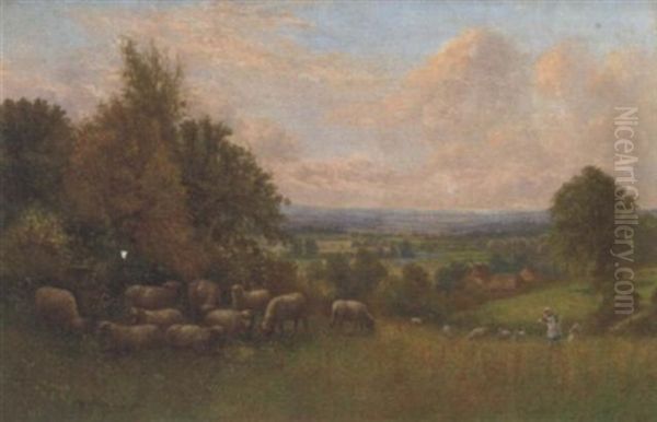 Springtime, Vale Of The Test, Hampshire Oil Painting by Arthur Stanley Wilkinson