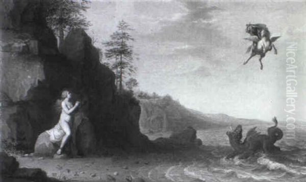 Perseus And Andromeda Oil Painting by Cornelis Willaerts