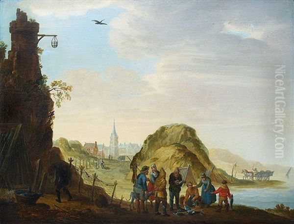 Kustenlandschaft Oil Painting by Isaac Willaerts