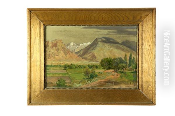 Western Landscape Oil Painting by Archibald Willard