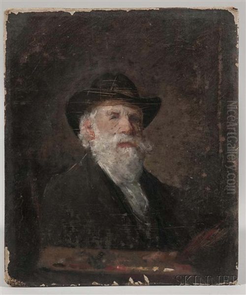 Self Portrait Holding A Palette Oil Painting by William Willard