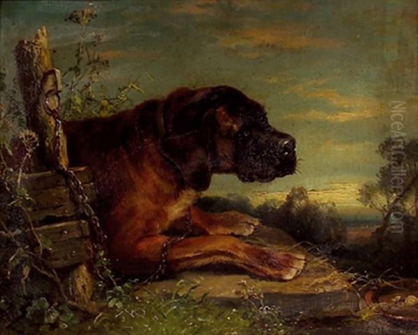 Der Einsame Wachhund Oil Painting by Clara (Boettcher) von Wille