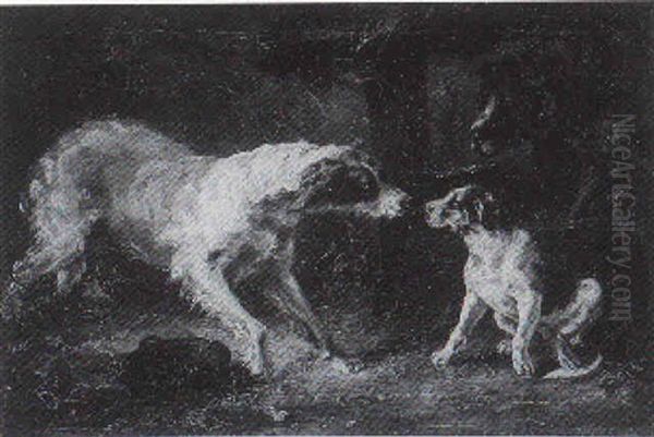 Unliebsame Begegnung Vor Der Hundehutte Oil Painting by Clara (Boettcher) von Wille