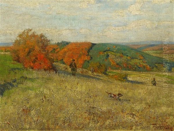 Herbsttag In Der Eifel Bei Kerpen Oil Painting by Fritz Von Wille