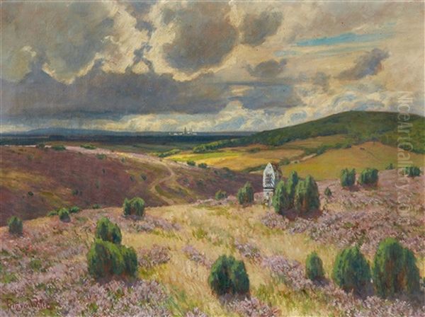 Landscape In The Eifel Oil Painting by Fritz Von Wille